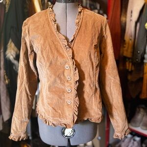 Cato Tan Corduroy Blazer Jacket Medium